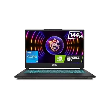 MSI Cyborg 15, Intel 12th Gen. i5-12450H, 40CM FHD 144Hz Gaming Laptop (16GB/512GB NVMe SSD/Windows 11 Home/MSO 2021/NVIDIA GeForce RTX 2050, GDDR6 4GB/Translucent Black/1.9Kg) A12UDX-1469IN